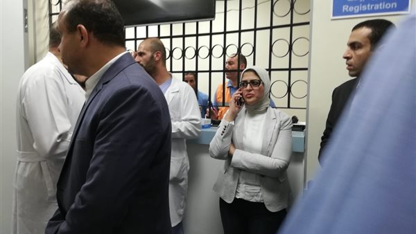 وزيرة الصحة تعقد مؤتمرا صحفيا بمعهد ناصر للاعلان عن اخر اعداد المصابين بحادث معهد الأورام (صور)