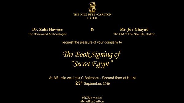 غدا..حفل توقيع كتاب اسرار مصر مع زاهي حواس 
