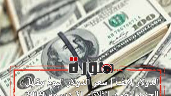 الدولار لايف | سعر الدولار اليومً مقابل الجنيه المصري الثلاثاء 31 ديسمبر 2019