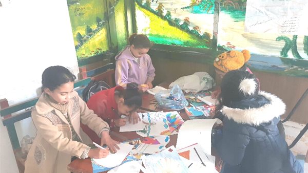 لوحات فنية لأطفال الغربية احتفالا بثورة 25 يناير | صور