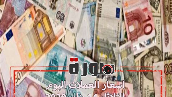 اسعار العملات اليوم الثلاثاء 14 يناير 2020 