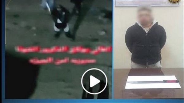 فيديو مثير.. عاطل يهدد شاب بسلاح أبيض ويعتدي عليه بالسب | شاهد