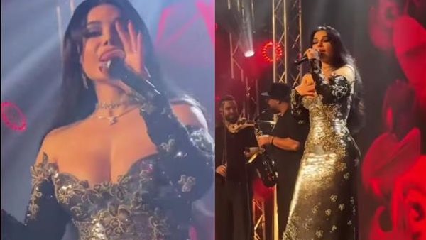  موقف جرئ.. هيفاء وهبي تقطع فستانها لتتمكن من الرقص | فيديو 