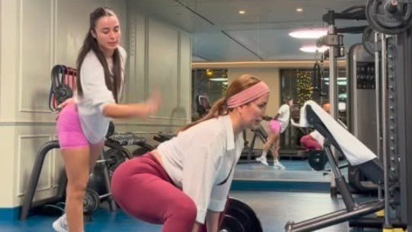 ملابس الجيم.. نسرين طافش تثير الجدل بإطلالة جريئة | شاهد