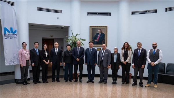 وفد صيني رفيع المستوى يزور جامعة النيل لبحث سبل التعاون في مجالات الابتكار ونقل التكنولوجيا