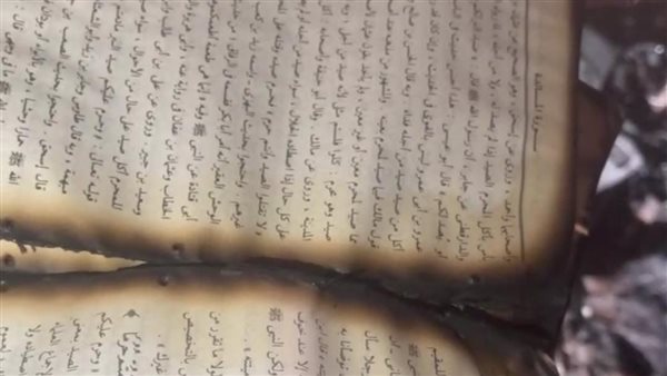 آيات قرآنية لم تلمسها النيران.. ماذا تبقى من شقة العمرانية المحترقة؟ | شاهد