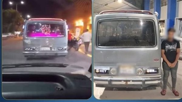تفاصيل ضبط سائق وضع لافتتين مسيئتين على خلفية سيارته في إمبابة | فيديو