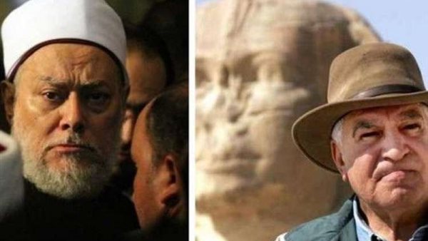 معركة قصف جبهات بين على جمعة وزاهي حواس..الأثري : لن أسمح لك..والمفتي السابق يرد : سقطة 