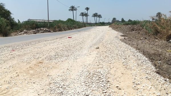 على نفقتهم ..شباب الشوبك بالصف يرفعون القمامة ويرصفون مدخل القرية بطول 110 متر و ويجملونه بالبلدورات والأشجار