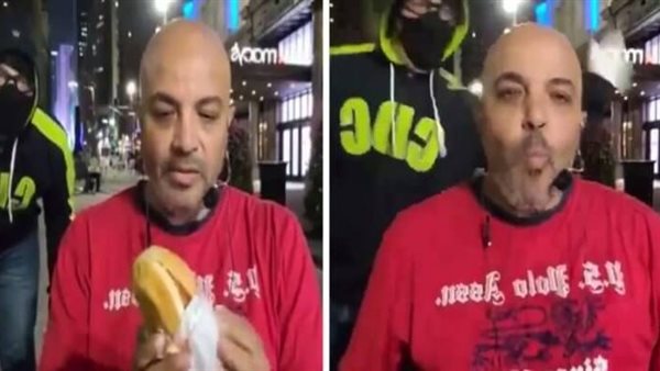 شاهد.. شاب ملثم يصفع قيادي إخواني على القفا أثناء بث مباشر للهجوم على مصر | فيديو