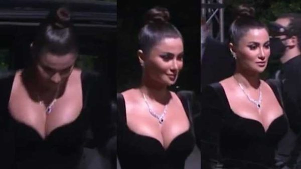 بعد الفستان الفاضح.. هدى الاتربي تشعل السوشيال ميديا بإطلالة جديدة في الجونة | صور