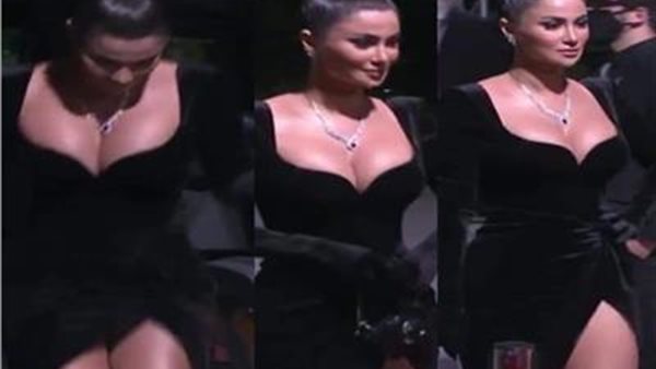 بفستان مكشوف.. ظهور مثير لهدى الاتربى | شاهد