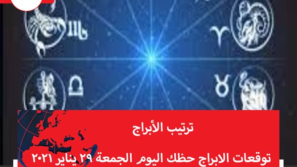 توقعات الابراج حظك اليوم الجمعة 29 يناير 2021 | الابراج مع الاشهر | الابراج غدا | الابراج اليومية | ترتيب الابراج | خريطة الابراج 