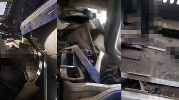 لحظات من الرعب.. اللقطات الأولى من داخل عربات قطاري سوهاج المتصادمين | شاهد