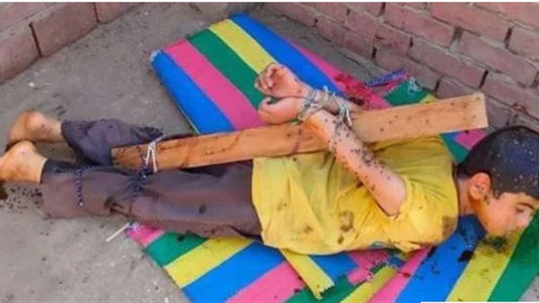 ربطه والده لمدة ساعة وألقاه للحشرات.. تفاصيل صادمة في واقعة طفل العسل