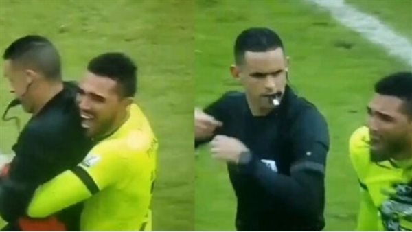 واقعة طريفة.. حارس مرمى يحرج الحكم بتصرف غريب عقب انتهاء المباراة| شاهد