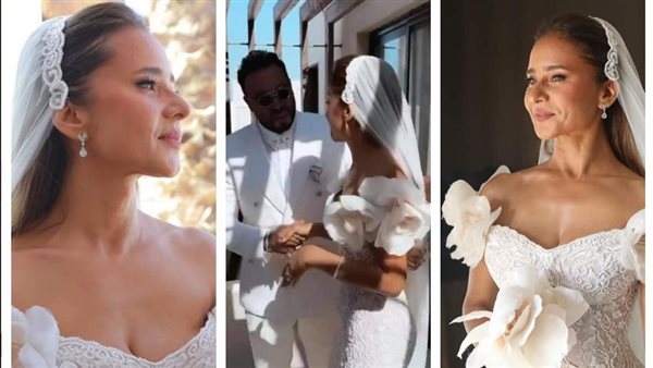  تفاصيل إطلالات نيللي كريم في حفل زفافها.. حذاء وصل سعره لـ 30 ألف جنيه وفستان من علامة مصرية | شاهد 