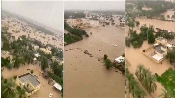 قضى على الأخضر واليابس.. مشاهد صادمة عبر الطائرة لتأثيرات اعصار شاهين على سلطنة عمان| فيديو