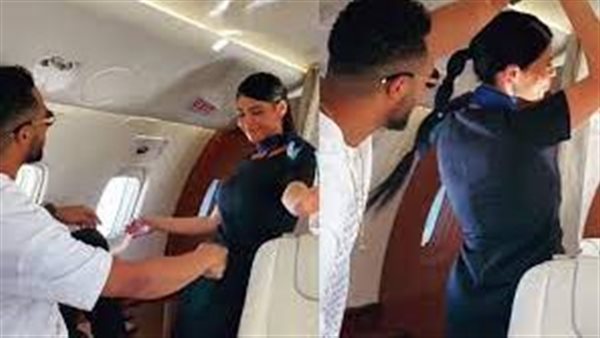 شاهد..محمد رمضان يرقص مع مضيفات في طائرته الخاصة