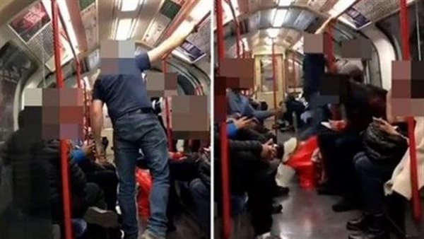 رد فعل مفاجئ من الركاب..سفاح يهاجم امرأة داخل المترو | فيديو