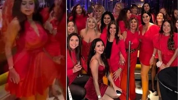 الدخول بالملابس الحمراء.. رقص وسهر في عيد ميلاد رانيا يوسف | فيديو