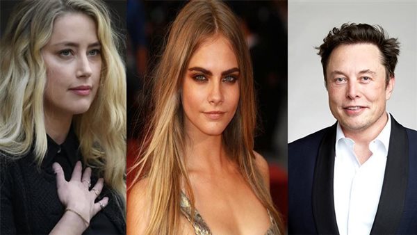 مفاجأة صادمة..آمبر هيرد أقامت علاقة ثلاثية غير شرعية مع إيلون ماسك والممثلة كارا ديليفين | فيديو