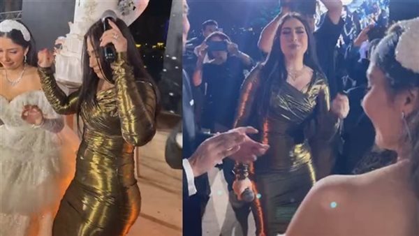 العروسة نزلت بدري.. كيف تفاعل الجمهور مع حضور بوسي حفل زفاف آية العدل؟ | شاهد