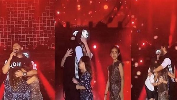 مفاجأة زوجته وابنتيه.. ماذا حدث مع تامر حسني في حفله بالجامعة الأمريكية؟ | فيديو