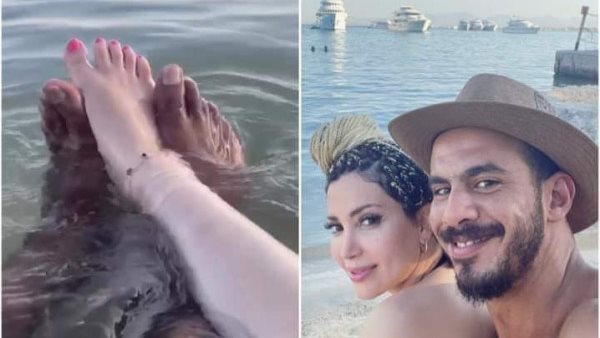 بالشورت والمايوه.. شاهد الصور المحذوفة لـ نسرين طافش مع زوجها 