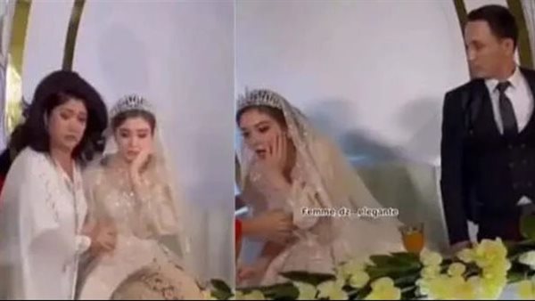 رد فعل صادم من والدتها.. عريس يضرب زوجته في الفرح أمام المعازيم | فيديو