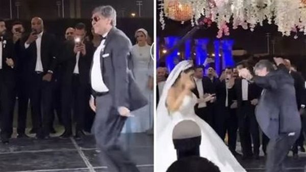 شاهد.. أب مصري يرقص بجنون واحترافية في زفاف ابنته | فيديو