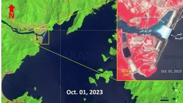 تدفق المياه أعلى الممر الأوسط وتوقف التوربينين.. تطور صادم جديد في سد النهضة