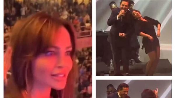 لن تتوقعه.. رد فعل زوجة راغب علامة بعد صعود معجبة والرقص بجانبه | شاهد