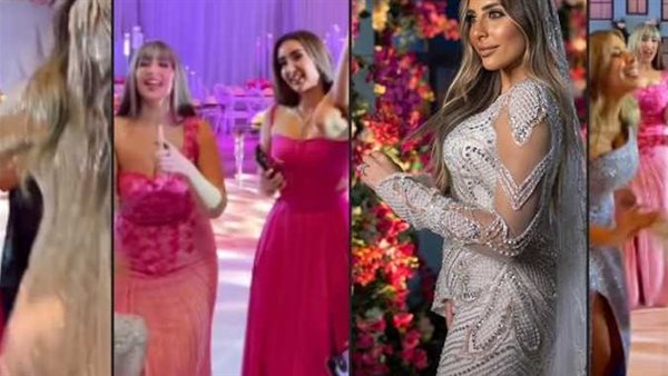 هنا وفرح الزاهد يشعلان حفل زفاف المذيعة لينا الطهطاوي بالرقص | فيديو