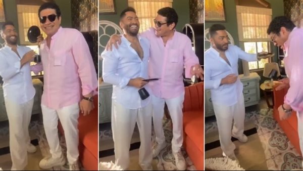 شاي ساخن.. حكاية مقلب تامر حسني في باسم سمرة | فيديو