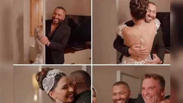 رقص وأحضان.. لن تتوقع ما فعلته عروس تونسية مع تامر حسني في حفل زفافها | فيديو