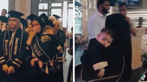 ماما ماتت.. فيديو مؤثر لرضيع يتسلم شهادة تخرج والدته المتوفاة | شاهد