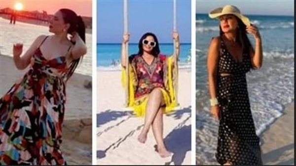 عبير صبري وإلهام شاهين ورانيا يوسف الأجرأ.. فساتين نجمات الفن على البحر تثير الجدل | شاهد