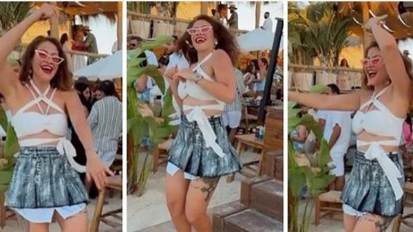 رقصت بالمايوه في الساحل.. هيدي كرم تشعل السوشيال ميديا | فيديو