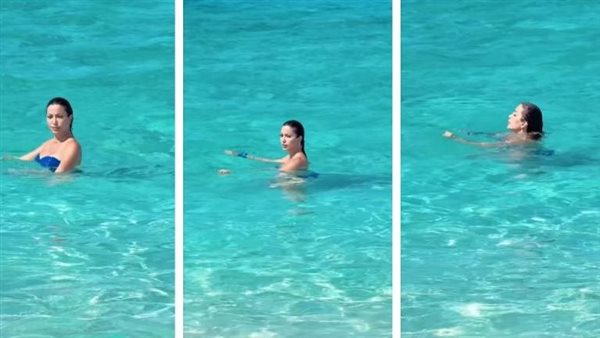 فستان لافت.. نسرين طافش تثير الجدل بإطلالتها على البحر | شاهد