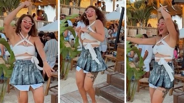 جمبسوت غريب.. هيدي كرم تشعل السوشيال ميديا بهذه الإطلالة | شاهد