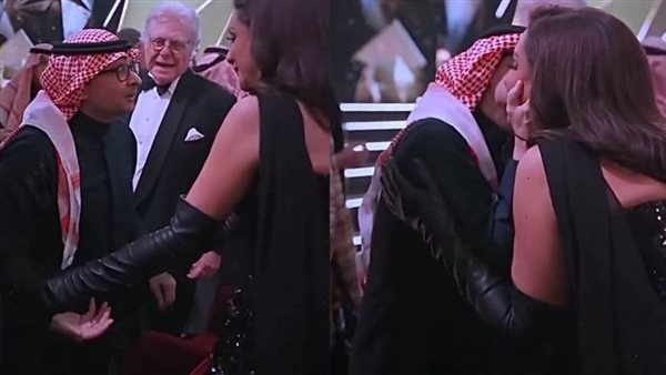 ماذا فعل حسين فهمي؟.. قبلة عبد المجيد عبد الله للفنانة أنغام تثير الجدل | فيديو