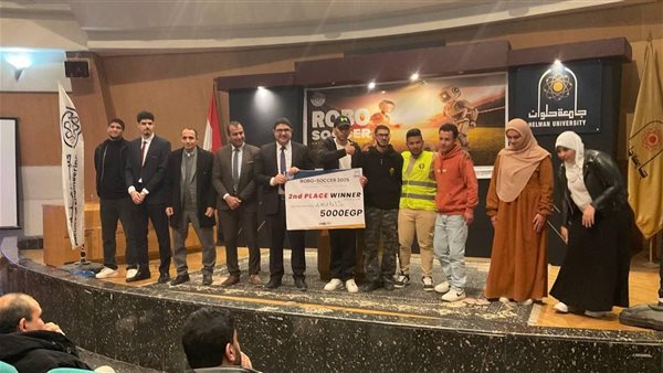 كلية الهندسة بجامعة حلوان تنظم مسابقة Robo Soccer