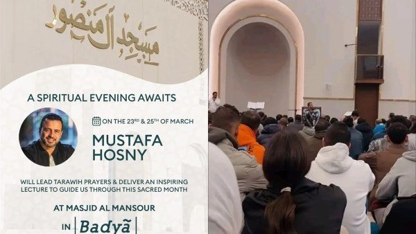  نساء بجوار الرجال.. القصة الكاملة لمحاضرة مصطفى حسني المثيرة للجدل داخل مسجد بكمباوند 