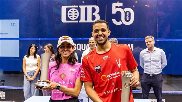 فوز مصطفى عسل ونوران جوهر ببطولة الجونة الدولية للإسكواش البلاتينية PSA 2025