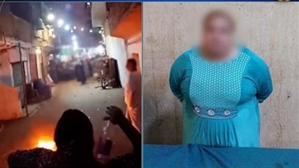 فيديو مثير.. سيدة تلقي الزجاجات من شرفتها بعين شمس | شاهد