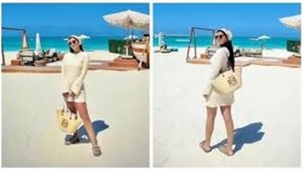  ملابس البحر.. ريم سامي تثير ضجة برشاقتها | شاهد