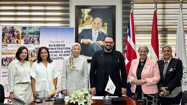 كلية الاقتصاد والعلوم السياسية بالجامعة البريطانية توقع خطاب تعاون مع مدينة مصر
