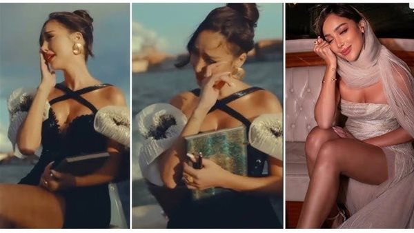 أسود جريء.. بسمة بوسيل تثير الجدل بإطلالة جديدة | شاهد 