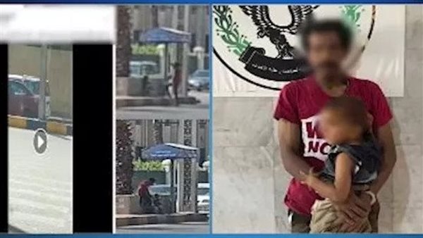 فيديو صادم.. مأساة استغلال أب لطفله في التسول بالدقي | شاهد